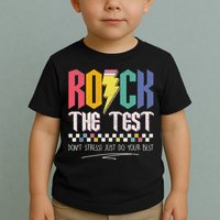 Funny Rock The Test Don't Stress Testing Day Teacher Student Toddler T-Shirt