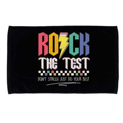 Funny Rock The Test Don't Stress Testing Day Teacher Student Microfiber Hand Towel