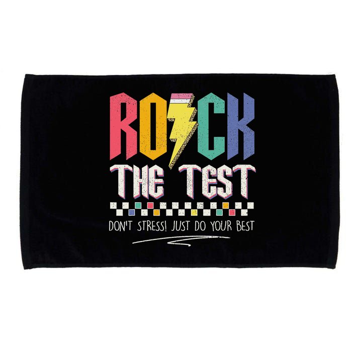 Funny Rock The Test Don't Stress Testing Day Teacher Student Microfiber Hand Towel