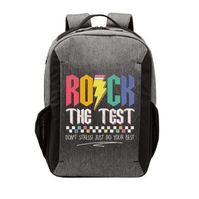 Funny Rock The Test Don't Stress Testing Day Teacher Student Vector Backpack
