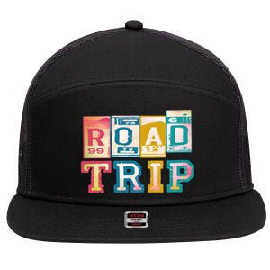 Family Road Trip Matching Family Vacation 7 Panel Mesh Trucker Snapback Hat