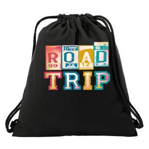 Family Road Trip Matching Family Vacation Drawstring Bag