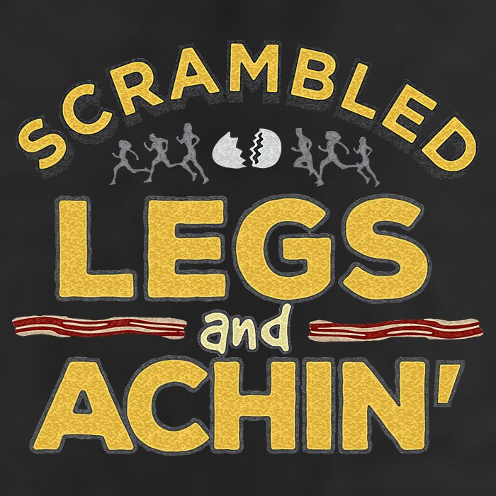 Fun Running Top Scrambled Legs And Achin! Garment-Dyed Fleece Hoodie