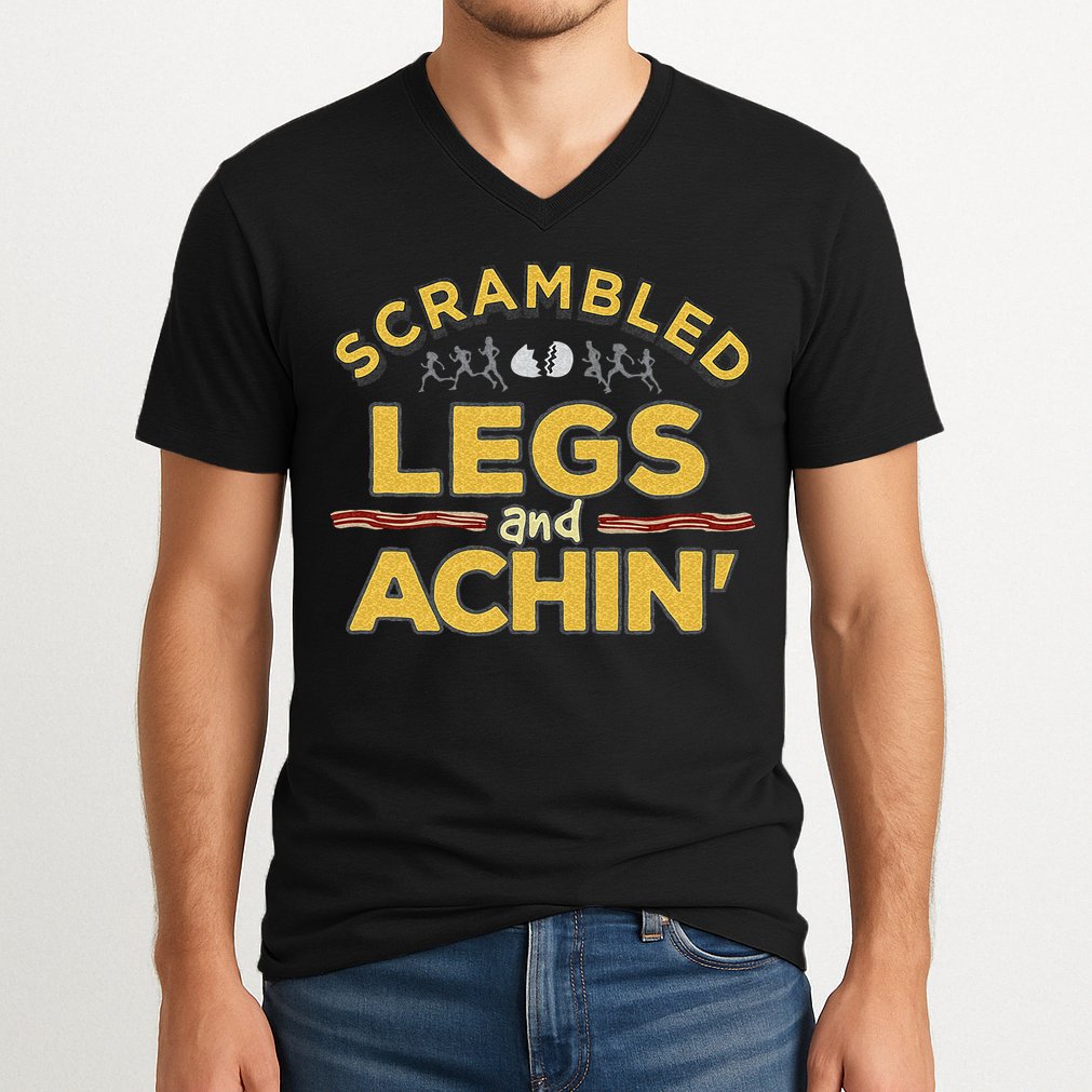 Fun Running Top Scrambled Legs And Achin! V-Neck T-Shirt