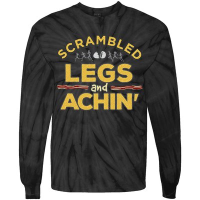 Fun Running Top Scrambled Legs And Achin! Tie-Dye Long Sleeve Shirt