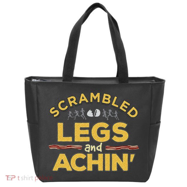Fun Running Top Scrambled Legs And Achin! Zip Tote Bag
