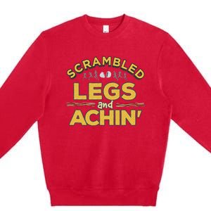 Fun Running Top Scrambled Legs And Achin! Premium Crewneck Sweatshirt