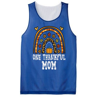 Fall Rainbow Thankful Mom Thanksgiving Family Mama Mesh Reversible Basketball Jersey Tank