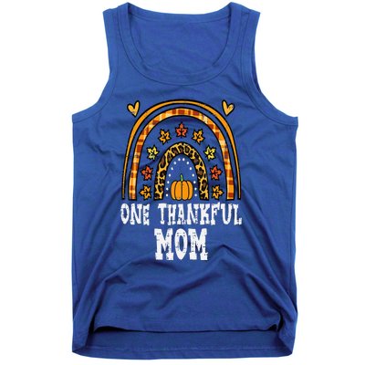 Fall Rainbow Thankful Mom Thanksgiving Family Mama Tank Top