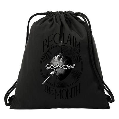 Funny Reclaim The Month Sacred Of Heart Of Jesus Drawstring Bag