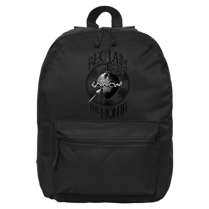 Funny Reclaim The Month Sacred Of Heart Of Jesus 16 in Basic Backpack