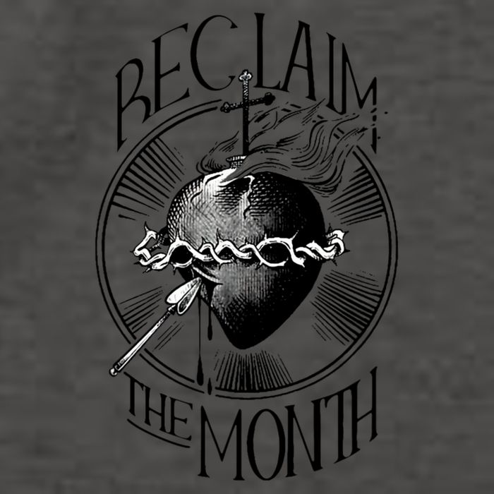 Funny Reclaim The Month Sacred Of Heart Of Jesus Vector Backpack
