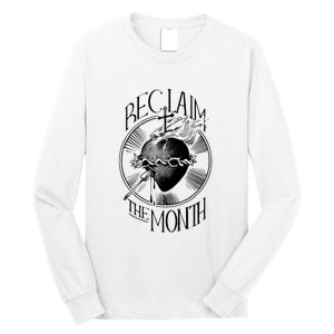 Funny Reclaim The Month Sacred Of Heart Of Jesus Long Sleeve Shirt