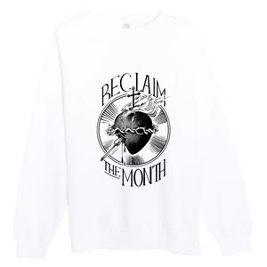 Funny Reclaim The Month Sacred Of Heart Of Jesus Premium Crewneck Sweatshirt