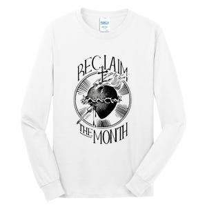 Funny Reclaim The Month Sacred Of Heart Of Jesus Tall Long Sleeve T-Shirt