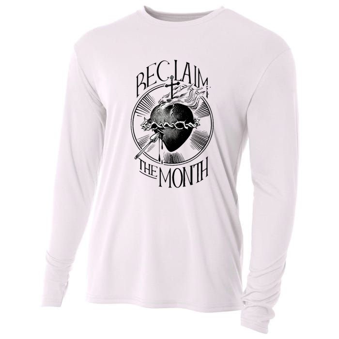 Funny Reclaim The Month Sacred Of Heart Of Jesus Cooling Performance Long Sleeve Crew