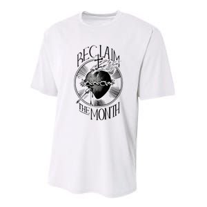 Funny Reclaim The Month Sacred Of Heart Of Jesus Performance Sprint T-Shirt