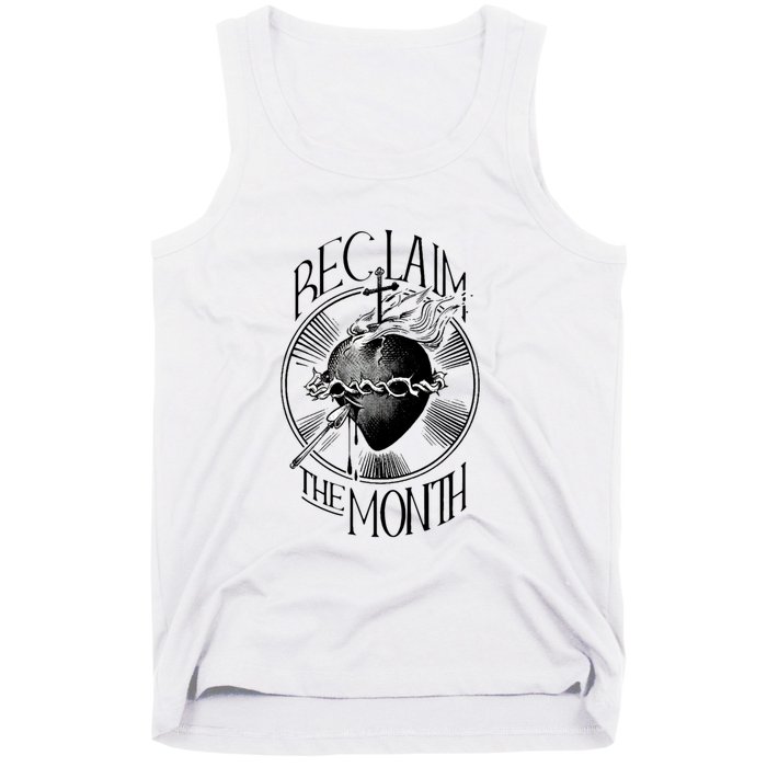 Funny Reclaim The Month Sacred Of Heart Of Jesus Tank Top