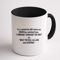 Funny Reached The Age Quote Mug