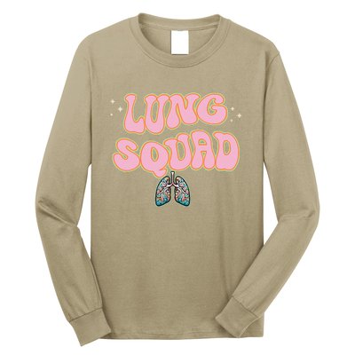 Funny Respiratory Therapist Rt Lung Squad Retro Lungs Long Sleeve Shirt