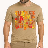 Funny Retro Thanksgiving Turkey Gravy Beans And Rolls Let Me See That Casserole Performance Shirt