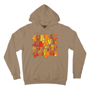 Funny Retro Thanksgiving Turkey Gravy Beans And Rolls Let Me See That Casserole Hoodie