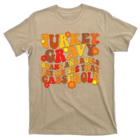 Funny Retro Thanksgiving Turkey Gravy Beans And Rolls Let Me See That Casserole T-Shirt