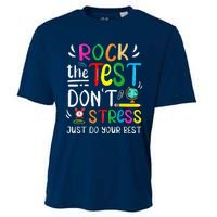 Funny Rock The Test Testing Day For Teacher Student Cooling Performance Crew T-Shirt