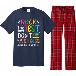 Funny Rock The Test Testing Day For Teacher Student Pajama Set