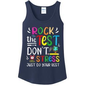 Funny Rock The Test Testing Day For Teacher Student Ladies Essential Tank