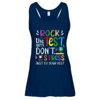 Funny Rock The Test Testing Day For Teacher Student Ladies Essential Flowy Tank