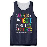 Funny Rock The Test Testing Day For Teacher Student Mesh Reversible Basketball Jersey Tank