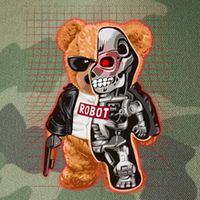 Funny Robot Terminator Teddy Bear Legacy Tie Dye Trucker Hat