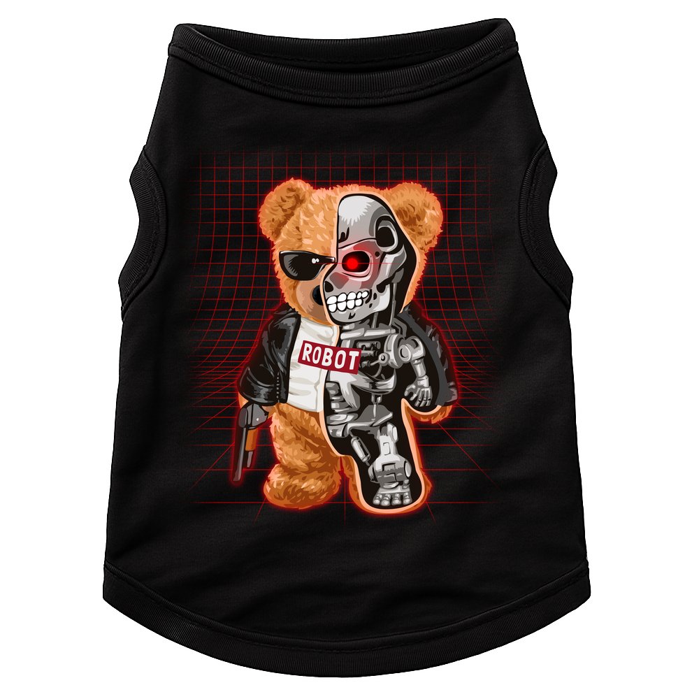 Funny Robot Terminator Teddy Bear Doggie Tank