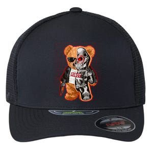 Funny Robot Terminator Teddy Bear Flexfit Unipanel Trucker Cap