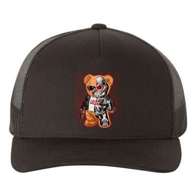 Funny Robot Terminator Teddy Bear Yupoong Adult 5-Panel Trucker Hat