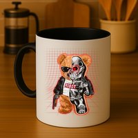 Funny Robot Terminator Teddy Bear Mug