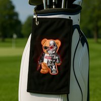 Funny Robot Terminator Teddy Bear Golf Towel