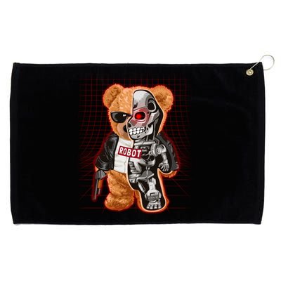 Funny Robot Terminator Teddy Bear Grommeted Golf Towel