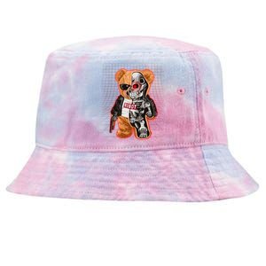 Funny Robot Terminator Teddy Bear Tie-Dyed Bucket Hat