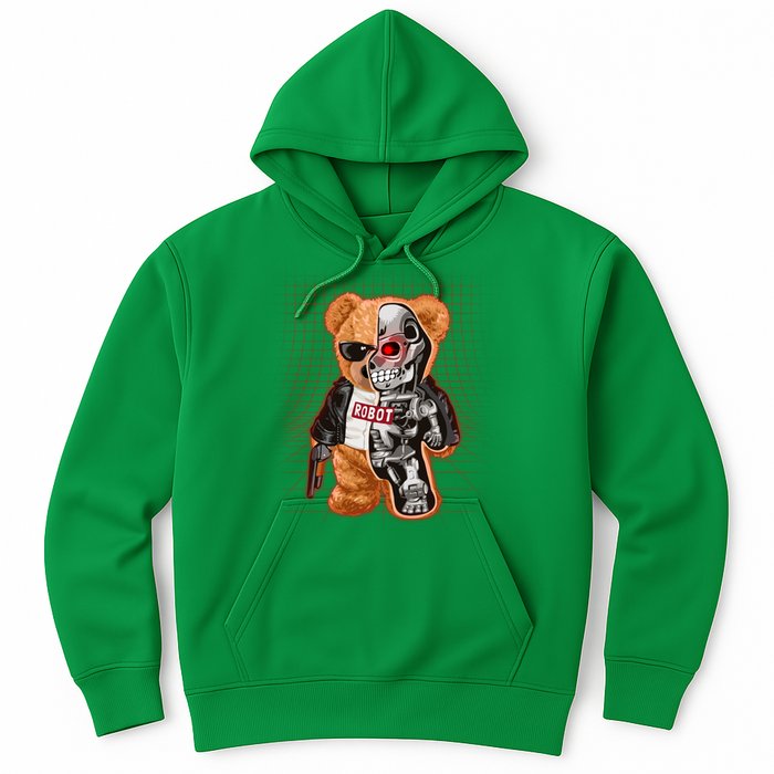 Funny Robot Terminator Teddy Bear Hoodie