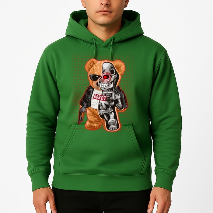 Funny Robot Terminator Teddy Bear Hoodie