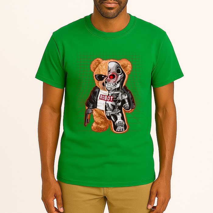 Funny Robot Terminator Teddy Bear Tall T-Shirt