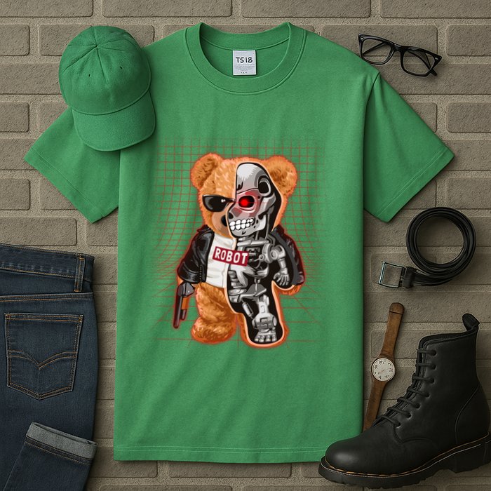 Funny Robot Terminator Teddy Bear Tall T-Shirt