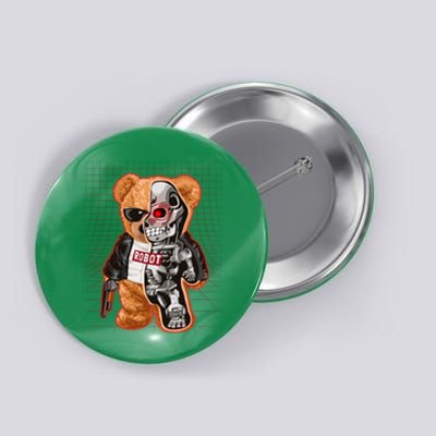 Funny Robot Terminator Teddy Bear Button