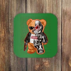 Funny Robot Terminator Teddy Bear Coaster