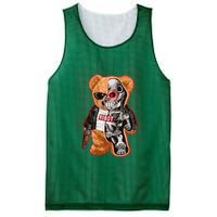 Funny Robot Terminator Teddy Bear Mesh Reversible Basketball Jersey Tank