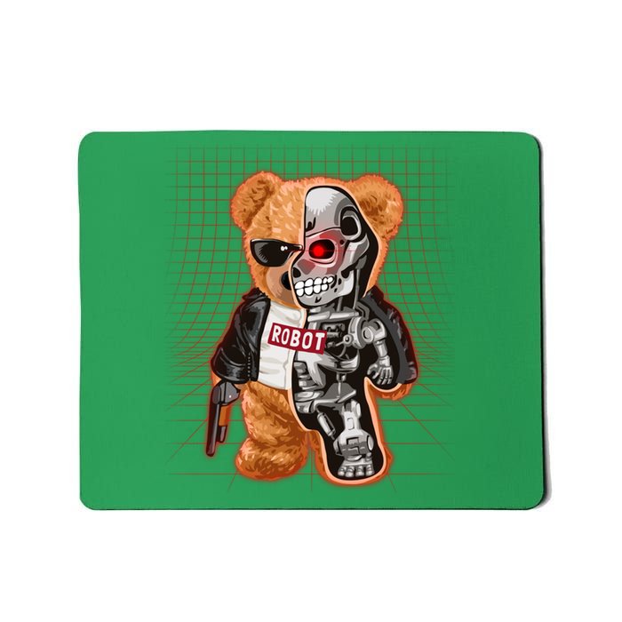 Funny Robot Terminator Teddy Bear Mousepad