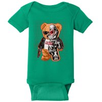 Funny Robot Terminator Teddy Bear Baby Bodysuit