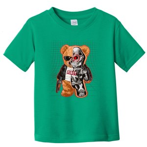 Funny Robot Terminator Teddy Bear Toddler T-Shirt